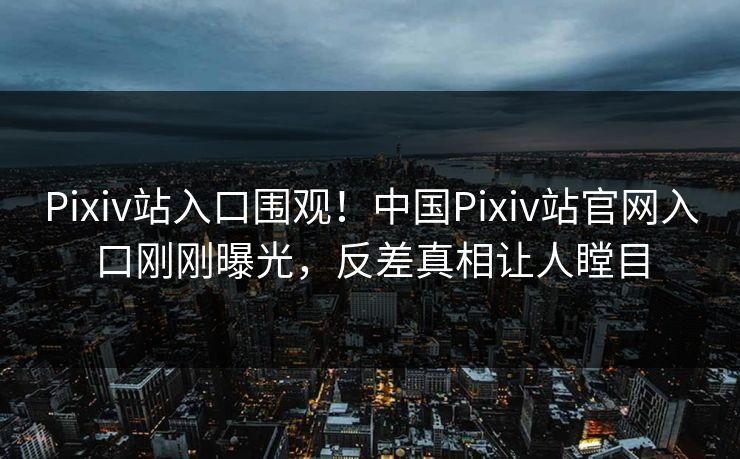 Pixiv站入口围观！中国Pixiv站官网入口刚刚曝光，反差真相让人瞠目