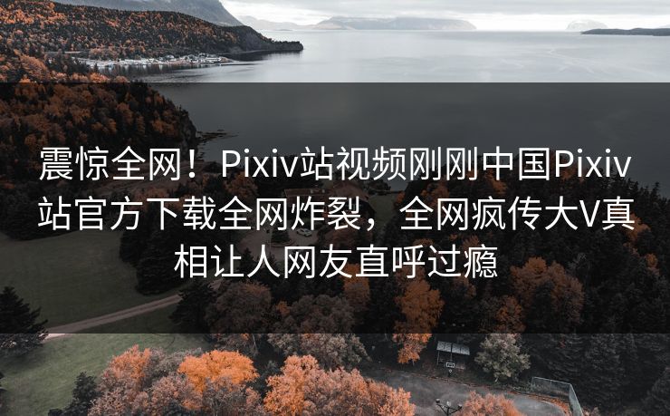 震惊全网！Pixiv站视频刚刚中国Pixiv站官方下载全网炸裂，全网疯传大V真相让人网友直呼过瘾